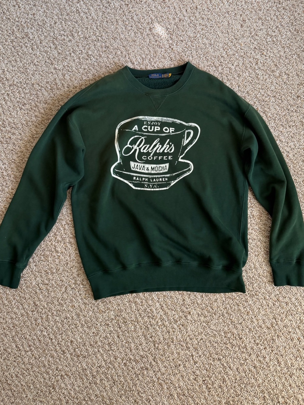 Ralph Lauren Polo Ralph’s Coffee sweatshirt crewneck color Green size XL